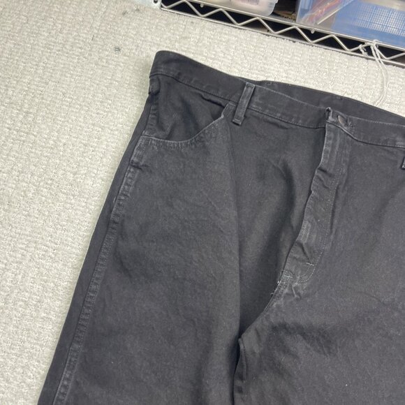 Vintage 90s Rustler Jeans Men 42 x 30 Black Denim Grunge Straight Fit Streetwear - Picture 2 of 10